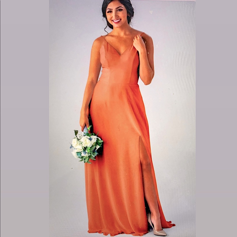 Bridesmaid dress- rust